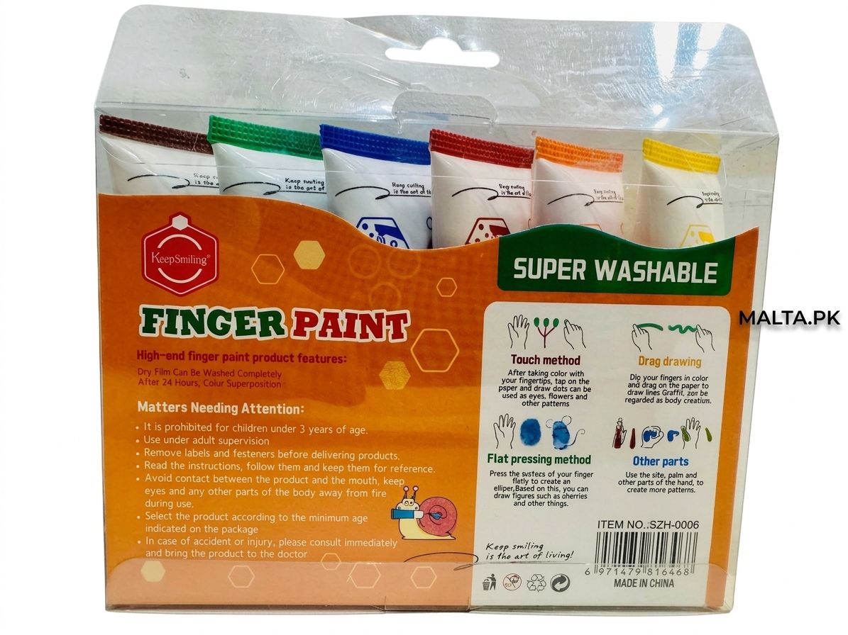 FINGER PAINT COLOR 6PCS