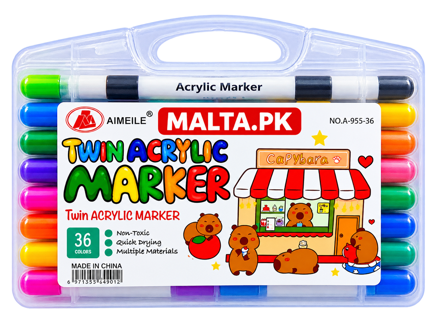 ACRALIC MARKERS DUAL TIP  A955-36 PCS